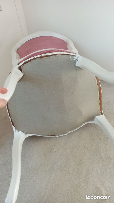 Chaise tapissier rose (image 4)