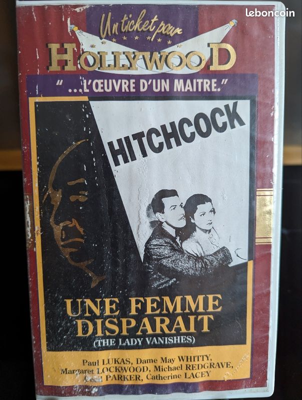 Cassette vidéo VHS Hitchcock une femme disparaît (image 1)