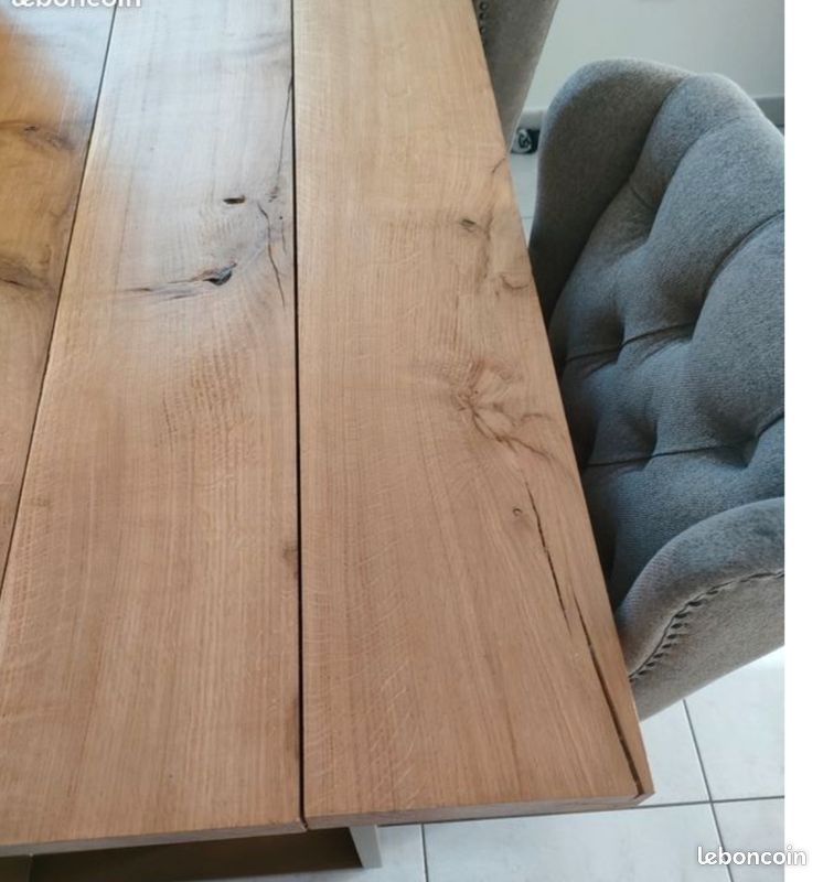 Table chêne massif français faite par menuisier (image 3)