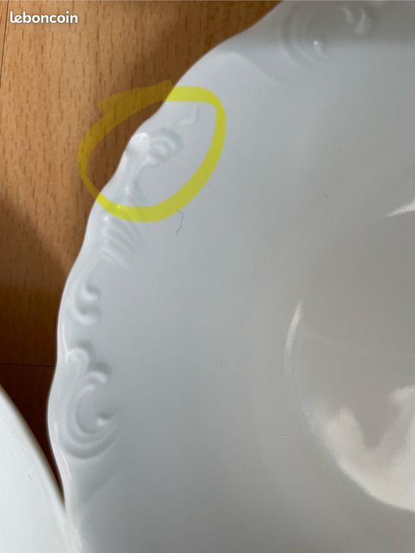 Lot 8 bols ramequins porcelaine de Limoges blanc (image 5)