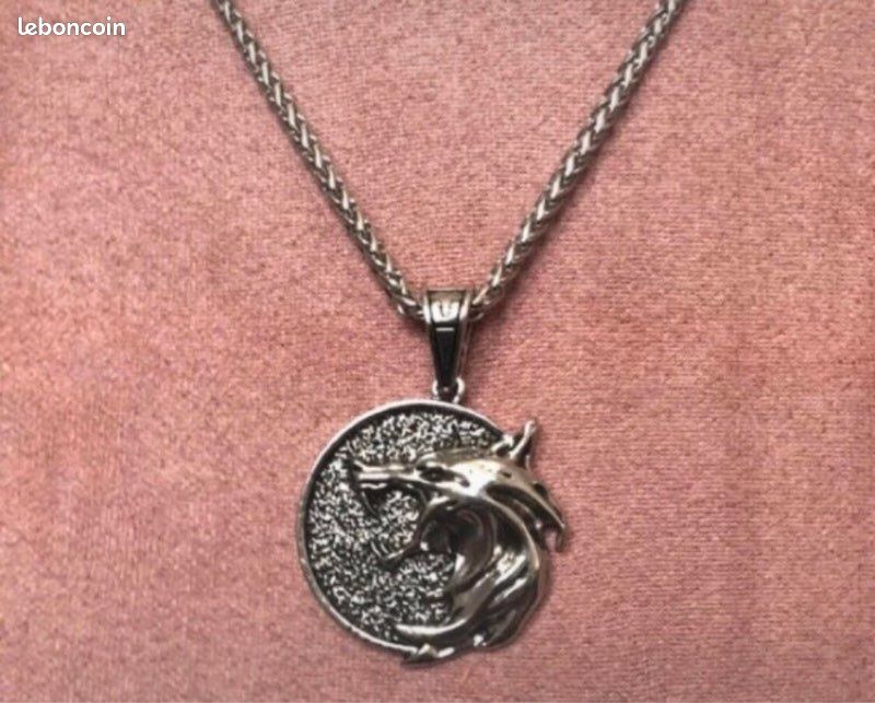 Pendentif The Witcher la série Netflix neuf acier inoxydable (image 1)