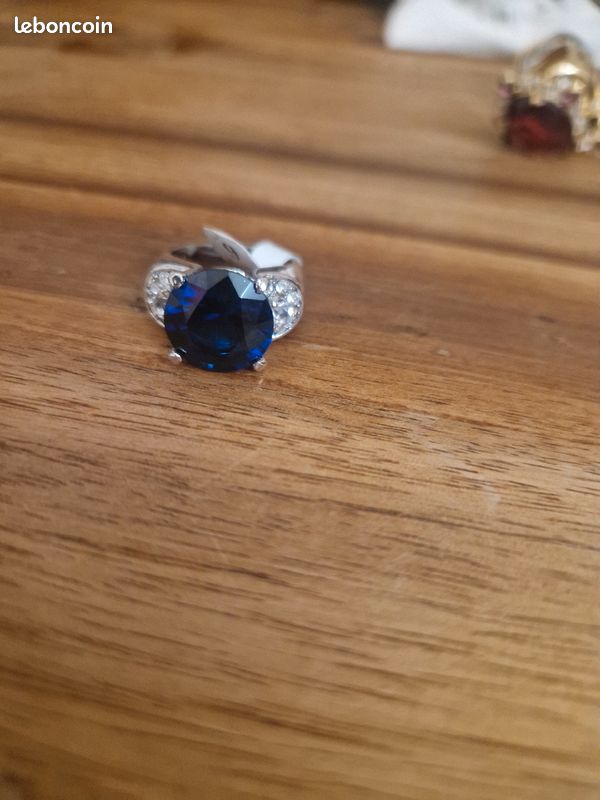 Bague elements swarowski imitation saphir (image 2)