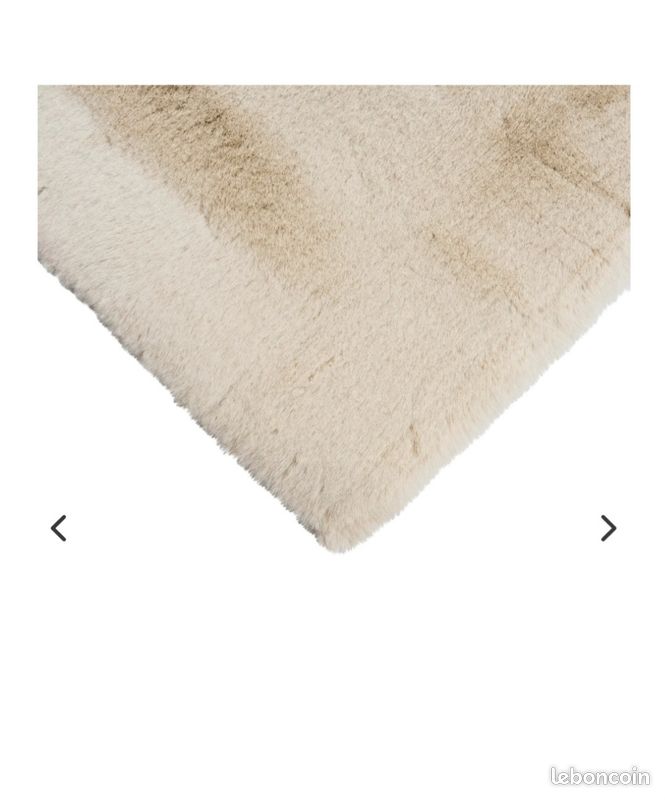 Tapis fausse fourrure 150x200 JACOB Beige (image 3)