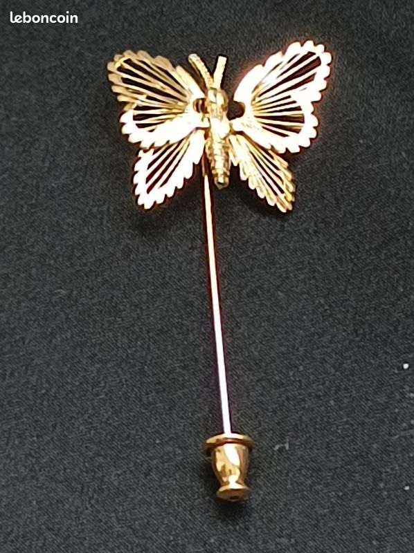 Broche Spirale Signée Monet En Métal Doré - Vintage Années 70/80, Occasion