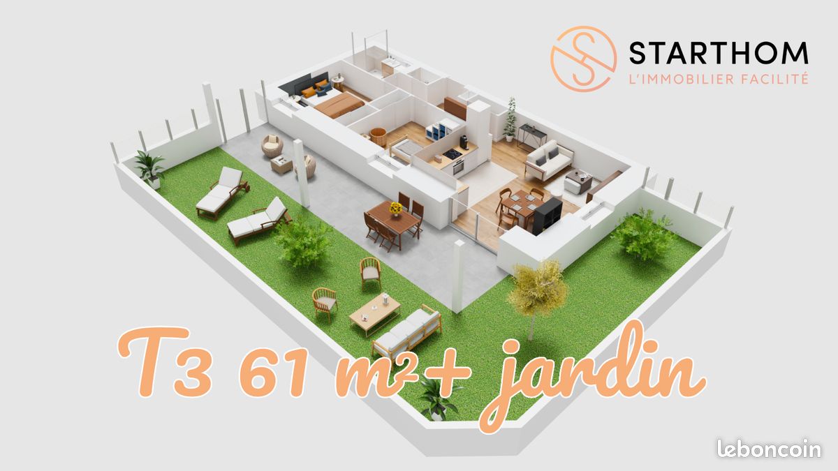 Appartement 3 pièces 61 m² · à Moirans · 61 m² · 136 000 €