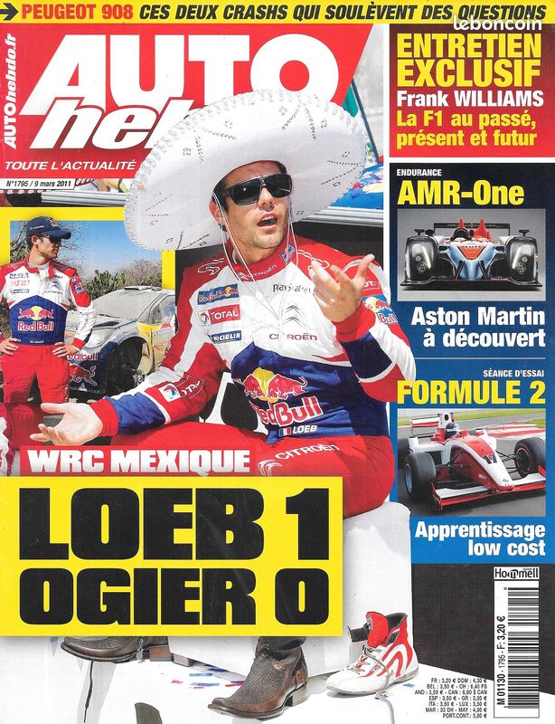 AUTO HEBDO n°1795 de 2011 PEUGEOT 908 HYbrid4 Henri PESCAROLO