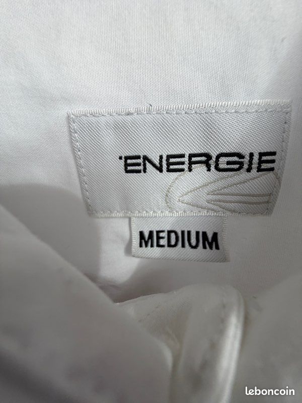 Chemise Manches Longues Energie Blanche Taille M (image 3)