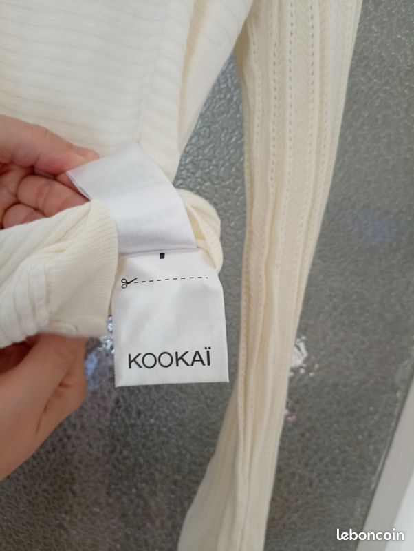 Gilet KOOKAI neuf blanc cassé (image 5)