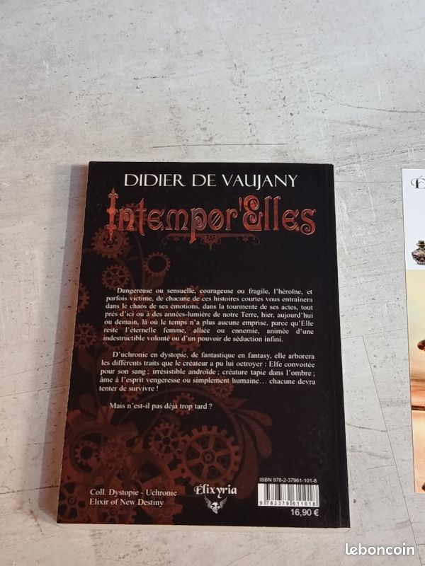 Intempor'elles de Didier de Vaujany + goodies ( recueil de nouvelles ) (image 4)