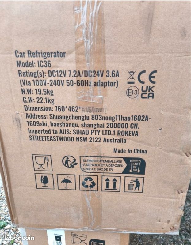 Réfrigérateur portable 36L, mini frigo de voiture/camion,m/caravane/ 12V avec fabrication de glace ❄️🧊 Glacière réglable ( -20C° / +20C°) (image 11)
