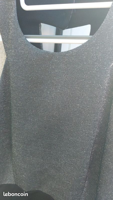 Robe bicolore gris noir Closet taille 10 neuf robe de Noël (image 4)