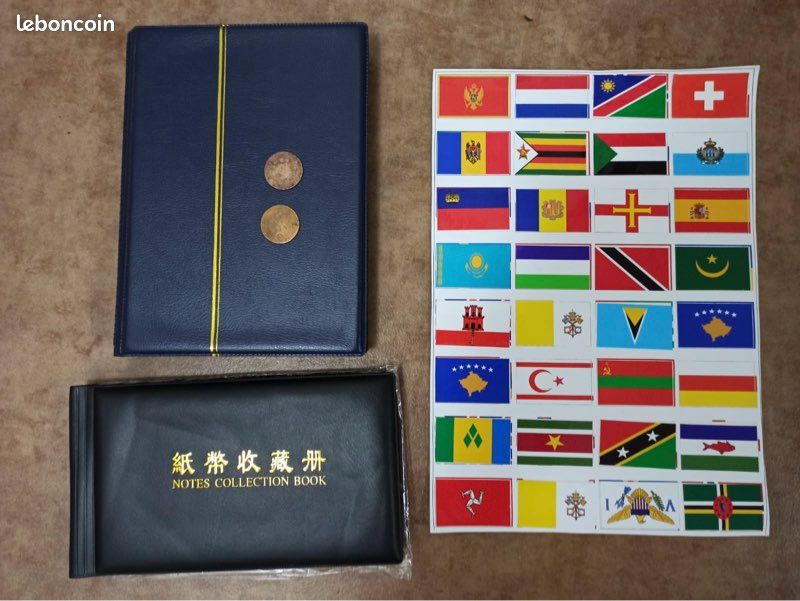 Lot de 2 albums de collection de pièces de monnaie de 60 pièces pouvant contenir des pièces de 50 pence et 0,9 kg Noir et bleu - Beaux-Arts et Loisirs créatifs