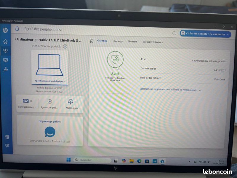 Hp elitebook 8 g1a 14 pouce (image 3)
