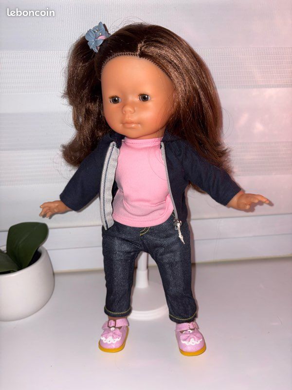 Poupée Corolle 2004 fille brune cheveux long 36 cm