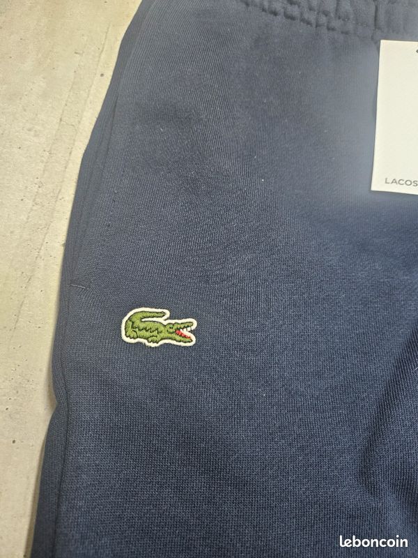 Pantalon de survêtement jogging polaire Lacoste bleu marine taille XS (image 3)