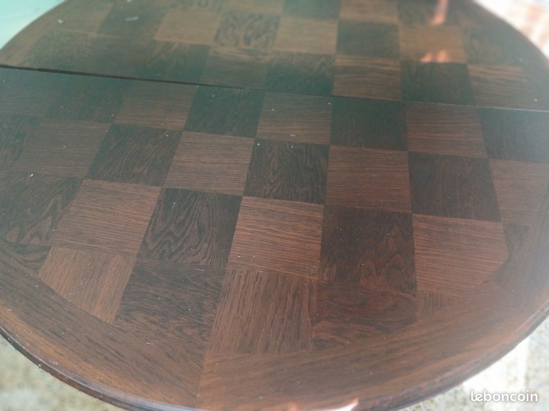 Table ronde avec extension en bois (image 2)
