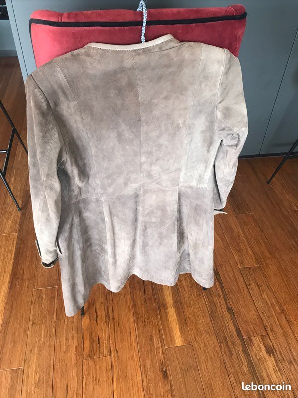 Manteau daim beige (image 2)