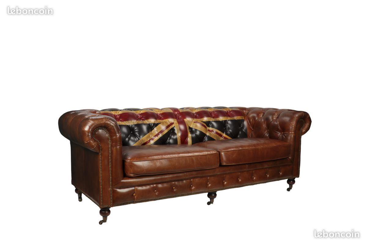 Canapé Chesterfield "Anglais" en Cuir (image 2)