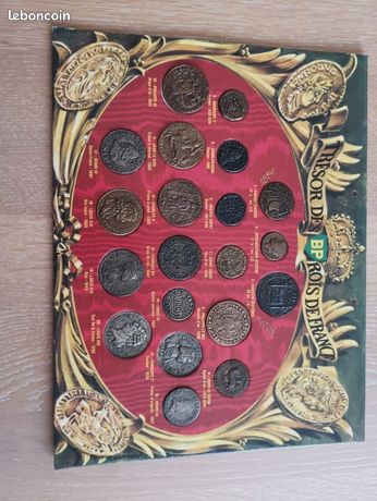 Lot De 2 Coffrets BP - Le Trésor Des Rois De France (10 Jetons En Maillechort)