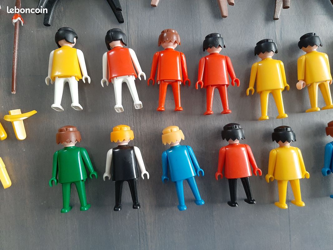 30 figurines Playmobil klicky 1974 cowboys shérif indiens et chevaux + accessoires vintage 3342 3555 3352 3580 (image 12)