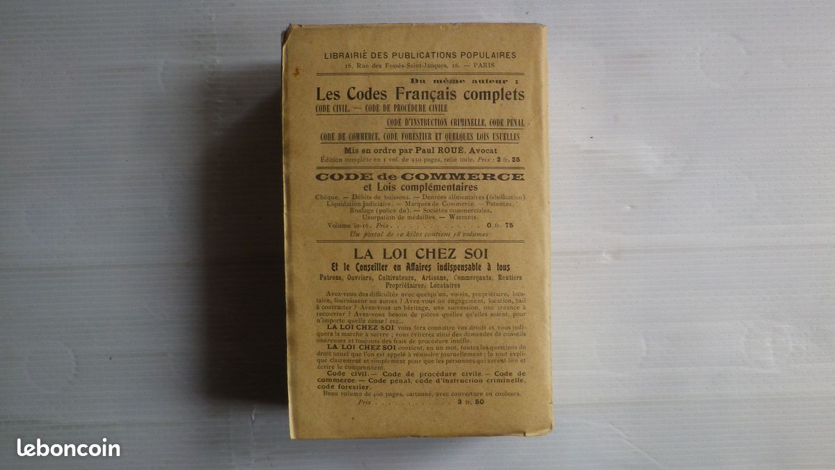 LE LIVRE DES COMMERÇANTS - Paul ROUÉ - PUBLICATIONS POPULAIRES 1906 - DROIT , CODE , COMMERCES (image 3)