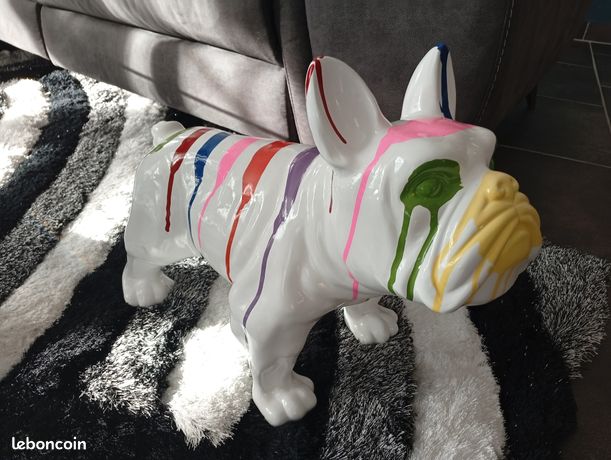 Grande Statue De Chien Bouledogue Français – 90 Cm – Déco Intérieure/extérieure – Sans Marque
