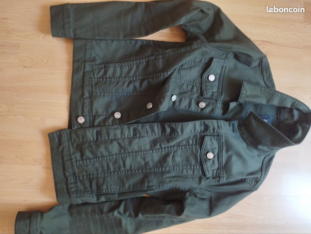 Veste jean kaki (image 1)