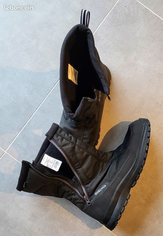 Bottes de neige chaudes impermeables randonnée Quechua SH100 ZIP