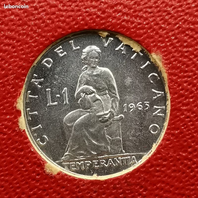 1 LIRE 1963 PAPE PAUL VI VATICAN 60000 Ex. / ISSUE DU COFFRET (image 1)