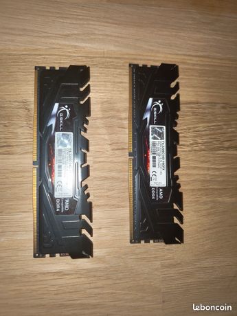Kit Mémoire RAM G.SKILL 8 Go (2x4 Go) DDR3 1600 MHz CL11 - Pour PC (occasion)