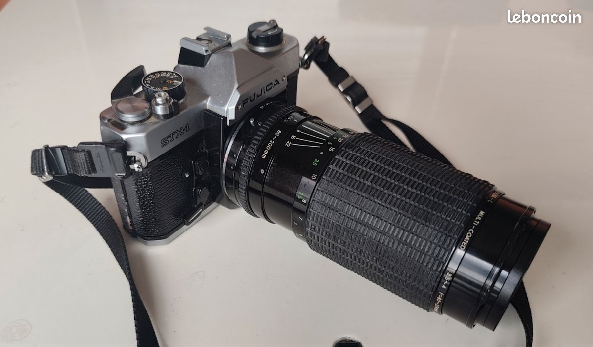 Appareil photo argentique Fujica Stx-1 vendu avec objectif 80-200mm (image 1)