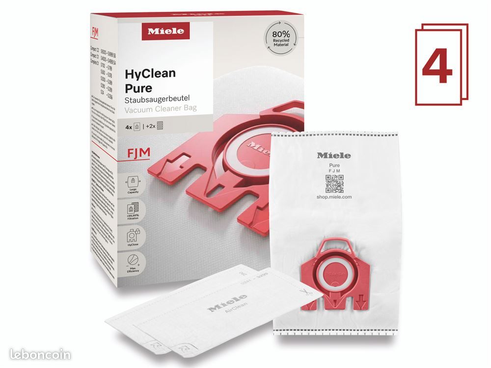 Lot de 15 sacs d'aspirateur + 4 filtres HEPA pour Miele FJM S2 S3 S4 S5 S6 S7 Compact C1 C2 Complete C1
