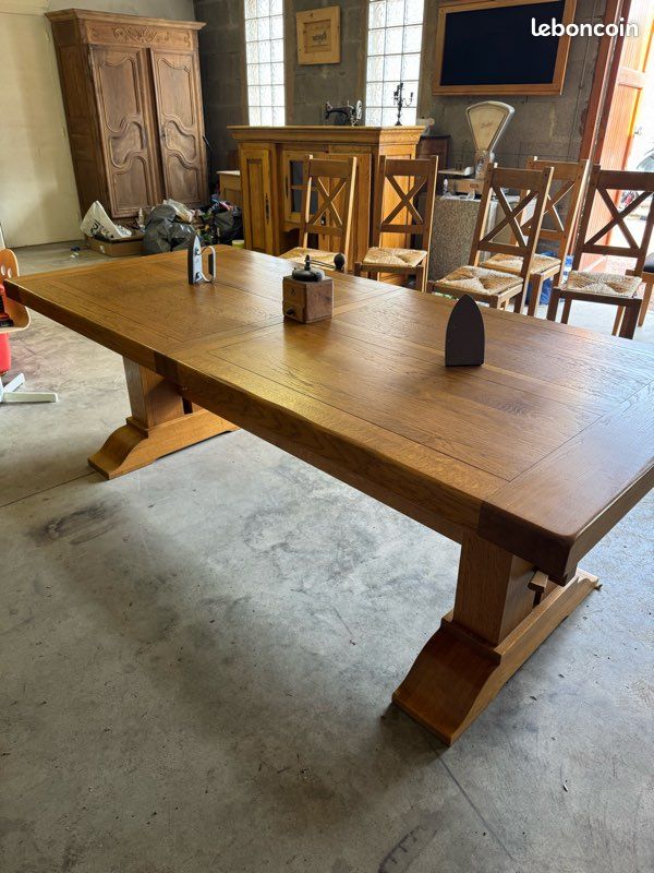 TABLE MONASTÈRE BOUTS ARRONDIS REF AN187
