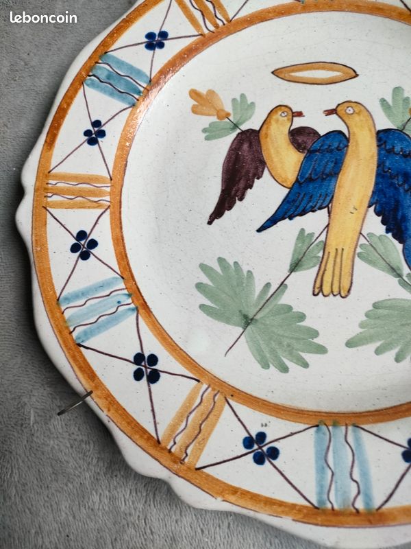 Assiette faience Nevers 18ême siècle (image 5)