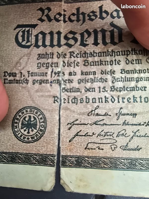 Lot de billets ancien 1000 Mark-100000Mark (image 3)