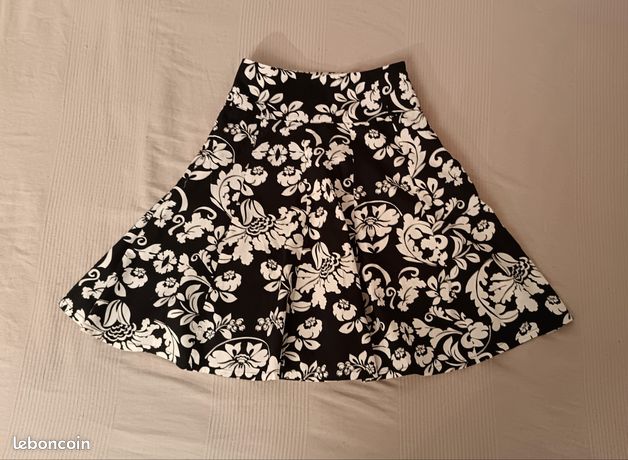 Jupe longue évasée aux motifs cachemire Coline Rose - Prêt-à