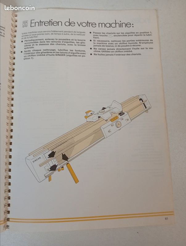 Notice machine singer( tricot 1100/1200, 2100/2200)87 page (image 3)