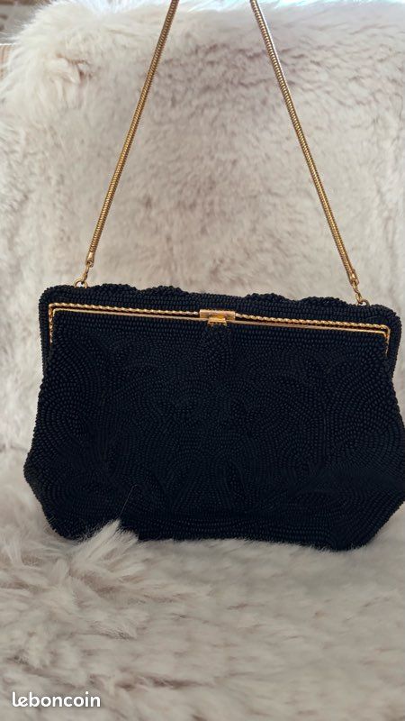 Sac perlé noir (image 3)