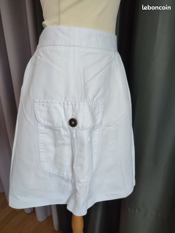 Ravissante Longue Jupe Mango Coton Blanc T.S NEUVE+ETIQUETTE