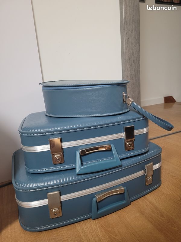 Lot De 2 Valises Hôtesse De L'Air Vintage Années 1960 – Cabine Rétro
