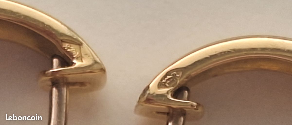 EXC. ÉTAT - ✨️ MAGNIFIQUES BO à CLIPS en OR 18 K & 💎 DIAMANTS 0.80 Carats (image 7)