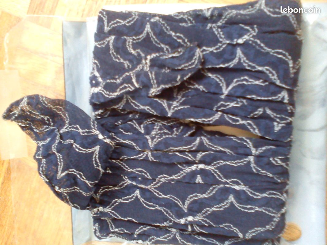 Bas noir fantaisie/collant bleu marine - Perth60au (image 2)