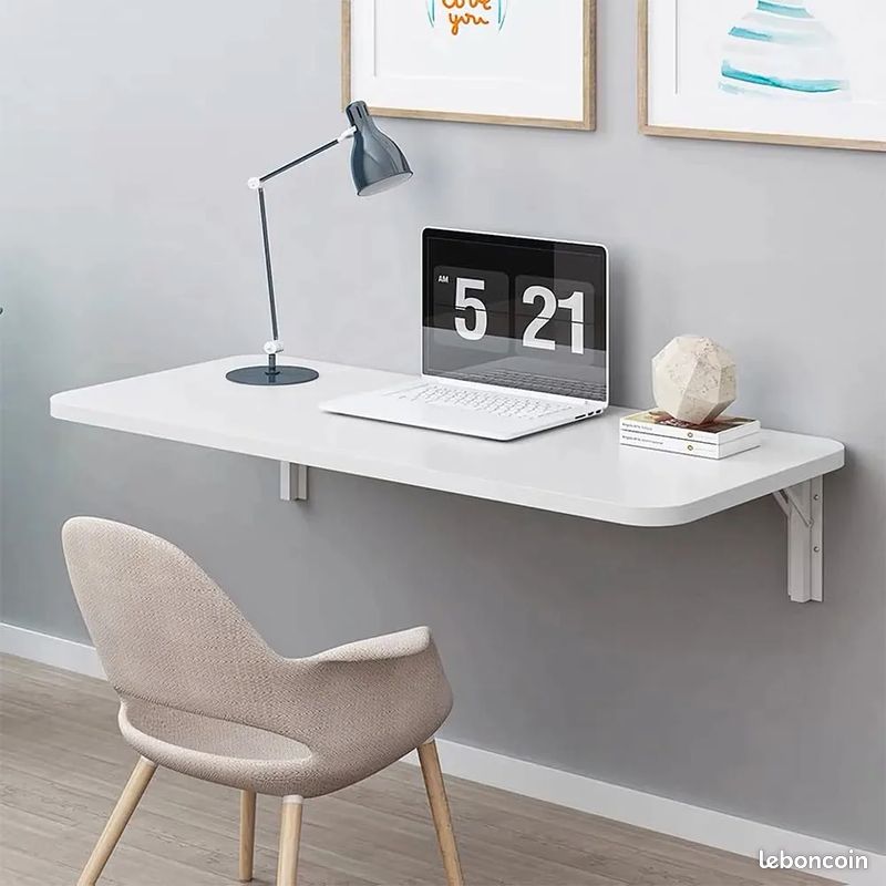 LANTUS Murale Pliante Bureau Plateau, Table de Salle à Manger Table de Cuisine pour Le Mur Table Pliante-60 * 30 * 1.6 cm-Blanc LANTUS Murale Pliante Bureau Plateau, Table de Salle à Manger Table de Cuisine pour Le Mur Table Pliante-60 * 30 * 1.6 cm-Blanc