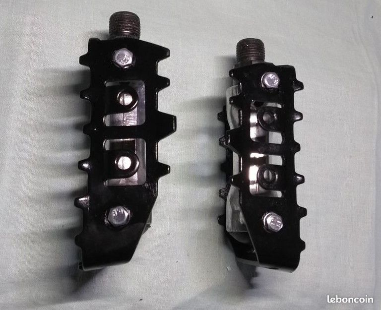 Paires de pédales vélo aluminium 9/16" - VTT VTC Ville Vintage Vélotaf (image 12)