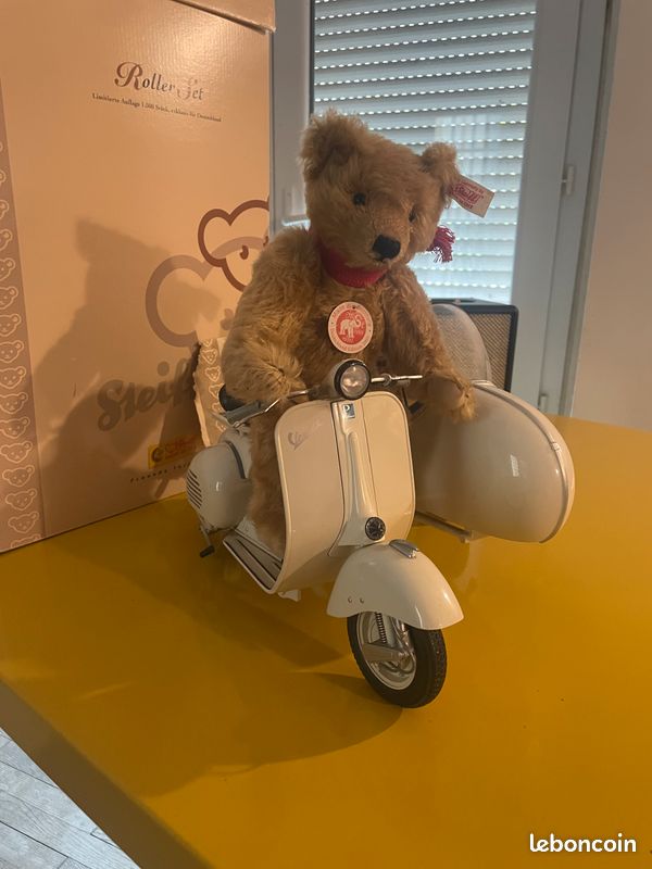 Grand Ours Ancien Sur Roulettes - Steiff ? - Ours à Tirer Vintage