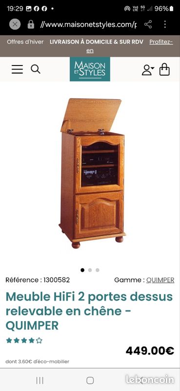 Meuble HI-FI, dessus relevable et tiroir (image 8)