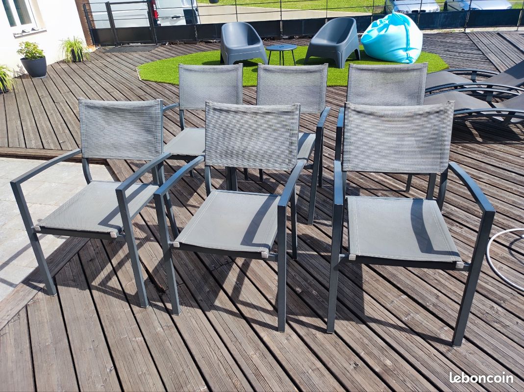 Chaises de jardin lot de 6 (image 1)