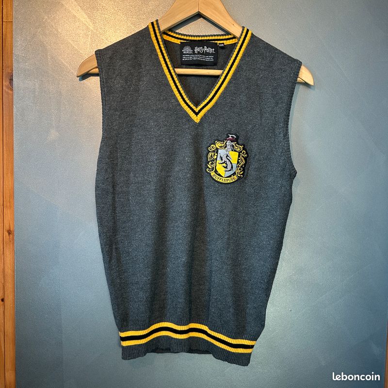 Pull Sans Manche Harry Potter Poufsouffle Hufflepuff Poudlard Hog