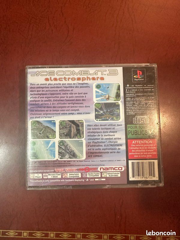 Ace Combat 3 Electrosphere : Jeu sony PLAYSTATION PS1 PS2 + Livret IN 4