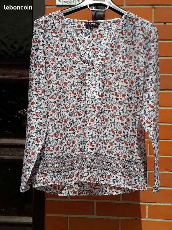 Chemise Caroll Neuve taille 36 fleurie (image 2)